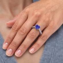 Natural Sapphire Ring 3ct - White Gold 14K