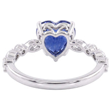 Natural Sapphire Ring 3ct - White Gold 14K