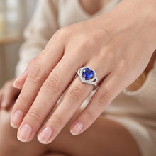 Natural Sapphire Ring 3ct - White Gold 14K