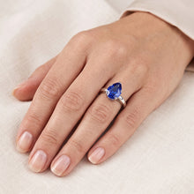 Natural Sapphire Ring 3ct - White Gold 14K