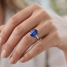 Natural Sapphire Ring 3ct - White Gold 14K