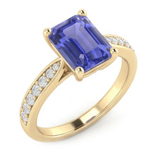 Natural Sapphire Ring 3ct - Yellow Gold 14K