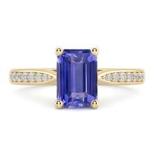Natural Sapphire Ring 3ct - Yellow Gold 14K