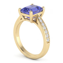 Natural Sapphire Ring 3ct - Yellow Gold 14K