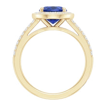 Natural Sapphire Ring 3ct - Yellow Gold 14K