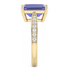 Natural Sapphire Ring 3ct - Yellow Gold 14K