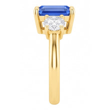 Natural Sapphire Ring 3ct - Yellow Gold 14K