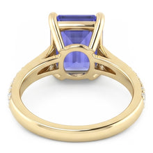 Natural Sapphire Ring 3ct - Yellow Gold 14K