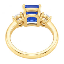 Natural Sapphire Ring 3ct - Yellow Gold 14K
