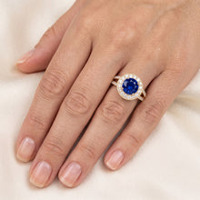 Natural Sapphire Ring 3ct - Yellow Gold 14K