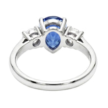 Natural Sapphire Ring 4.20ct - White Gold 14K