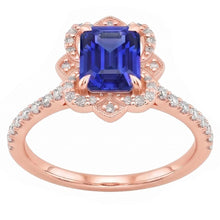Natural Sapphire Ring 4.25ct - Rose Gold 14K