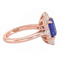 Natural Sapphire Ring 4.25ct - Rose Gold 14K