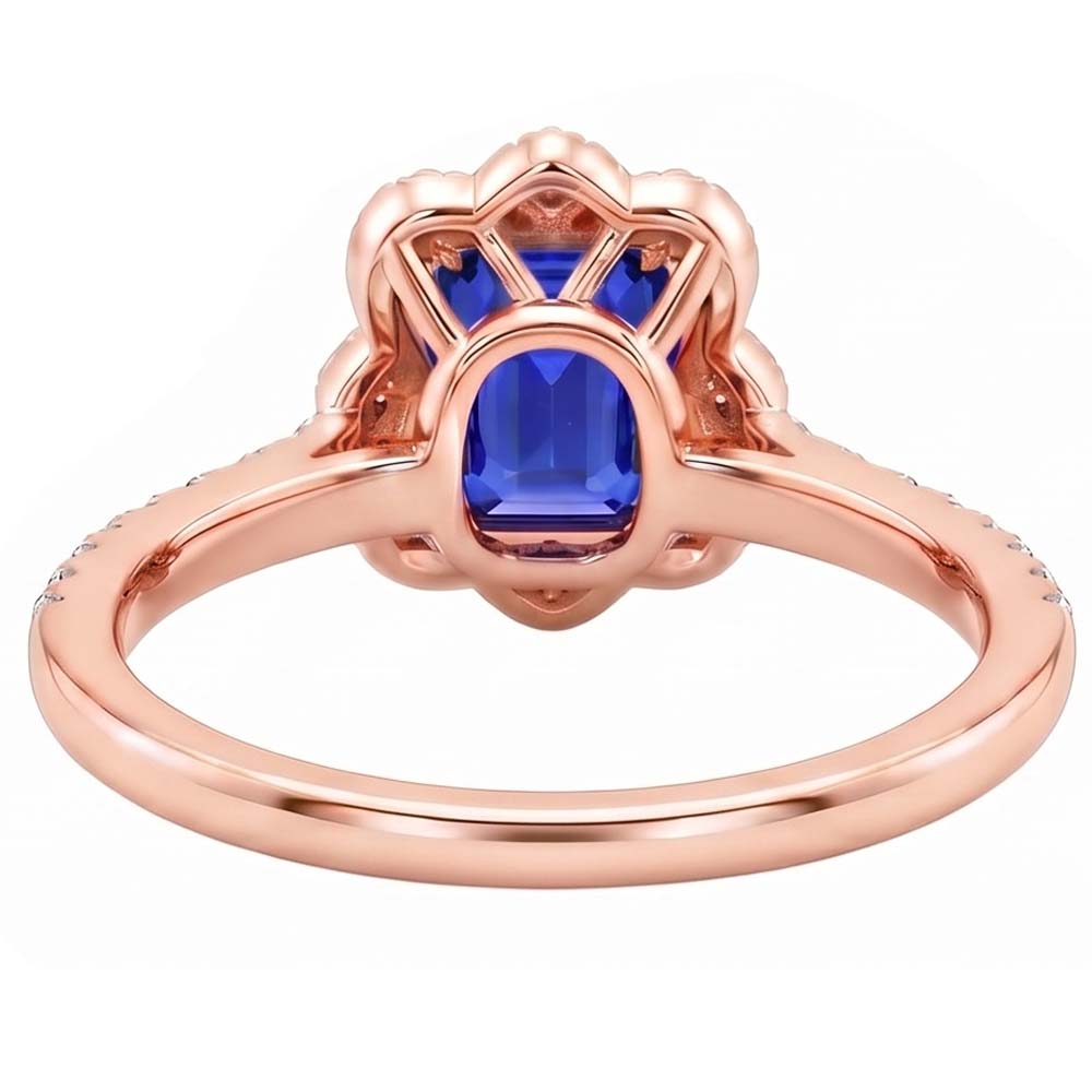 Natural Sapphire Ring 4.25ct - Rose Gold 14K