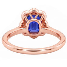 Natural Sapphire Ring 4.25ct - Rose Gold 14K