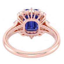 Natural Sapphire Ring 4.25ct - Rose Gold 14K