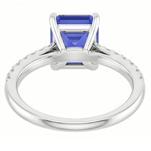 Natural Sapphire Ring 4.25ct - White Gold 14K