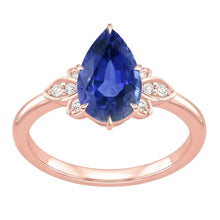 Natural Sapphire Ring 4.50ct - Rose Gold 14K