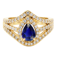 Natural Sapphire Ring 4.50ct - Rose Gold 14K