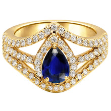 Natural Sapphire Ring 4.50ct - Rose Gold 14K