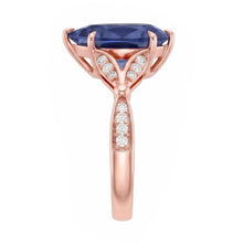 Natural Sapphire Ring 4.50ct - Rose Gold 14K