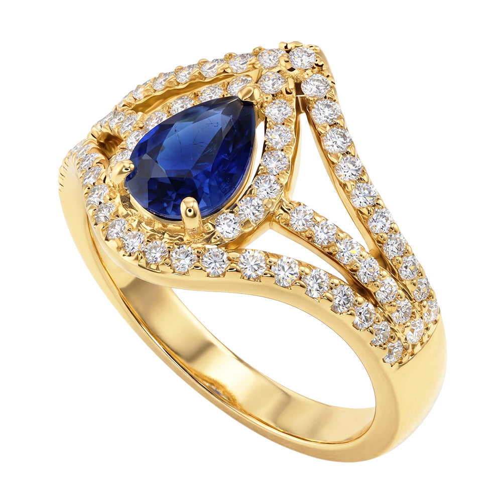 Natural Sapphire Ring 4.50ct - Rose Gold 14K