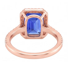 Natural Sapphire Ring 4.50ct - Rose Gold 14K