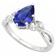 Natural Sapphire Ring 4.50ct - White Gold 14K