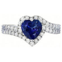 Natural Sapphire Ring 4.50ct - White Gold 14K