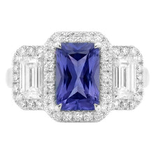 Natural Sapphire Ring 4.50ct - White Gold 14K