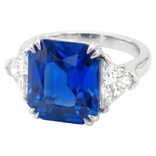 Natural Sapphire Ring 4.50ct - White Gold 14K