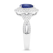 Natural Sapphire Ring 4.50ct - White Gold 14K