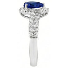 Natural Sapphire Ring 4.50ct - White Gold 14K