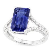Natural Sapphire Ring 4.50ct - White Gold 14K