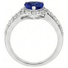 Natural Sapphire Ring 4.50ct - White Gold 14K