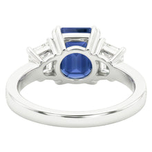 Natural Sapphire Ring 4.50ct - White Gold 14K