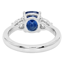 Natural Sapphire Ring 4.50ct - White Gold 14K
