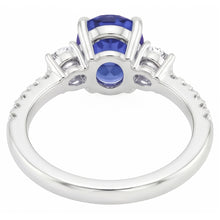 Natural Sapphire Ring 4.50ct - White Gold 14K