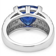 Natural Sapphire Ring 4.50ct - White Gold 14K