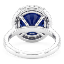 Natural Sapphire Ring 4.50ct - White Gold 14K