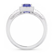 Natural Sapphire Ring 4.50ct - White Gold 14K