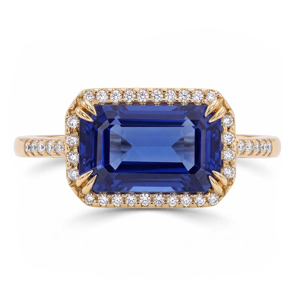 Natural Sapphire Ring 4.50ct - Yellow Gold 14K