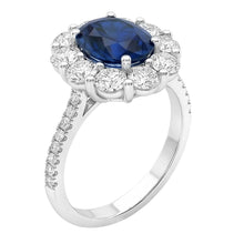 Natural Sapphire Ring 4.75ct - White Gold 14K