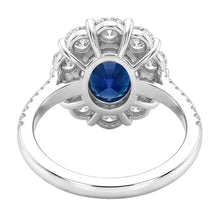 Natural Sapphire Ring 4.75ct - White Gold 14K