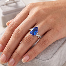 Natural Sapphire Ring 4.75ct - White Gold 14K