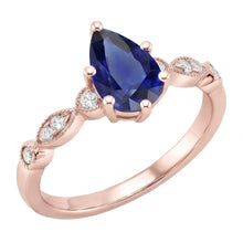 Natural Sapphire Ring 4ct - Rose Gold 14K