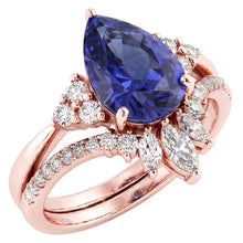Natural Sapphire Ring 4ct - Rose Gold 14K