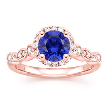 Natural Sapphire Ring 4ct - Rose Gold 14K