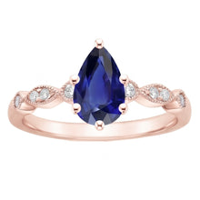 Natural Sapphire Ring 4ct - Rose Gold 14K