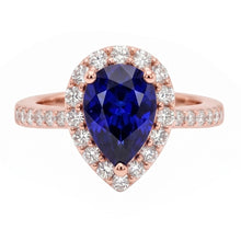 Natural Sapphire Ring 4ct - Rose Gold 14K